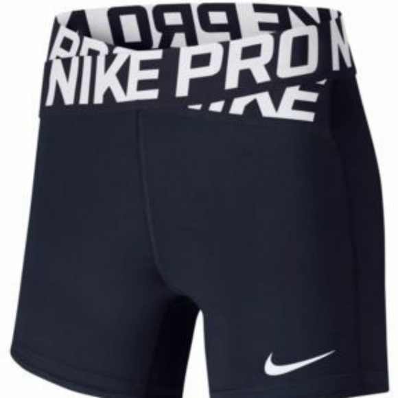 Nike Pants - NWOT Nike Women's Pro Intertwist/ Crossover Training Shorts in Navy Blue & White